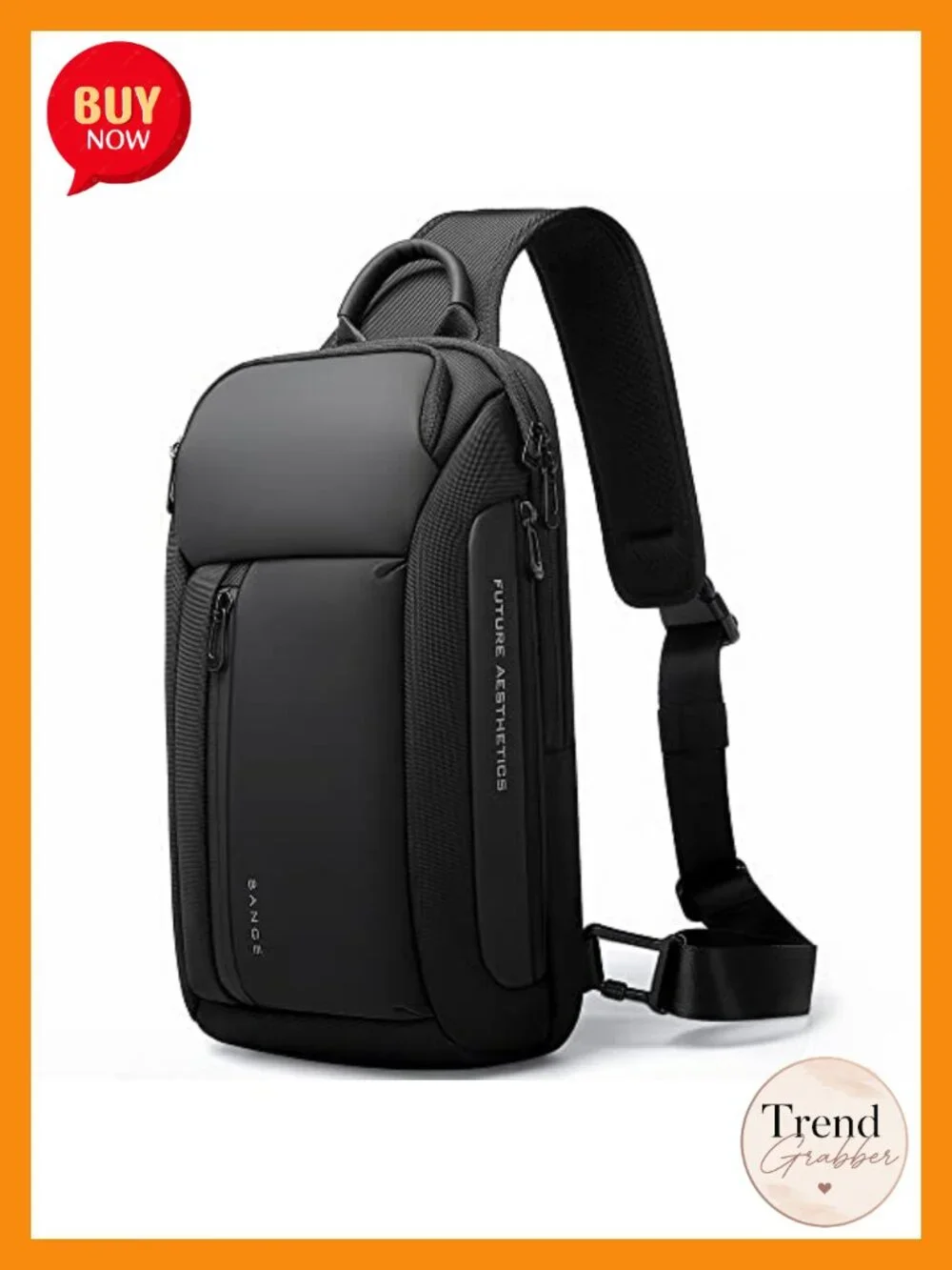 Waterproof Crossbody Backpack for Men Travel Hiking Oxford Sling Bag